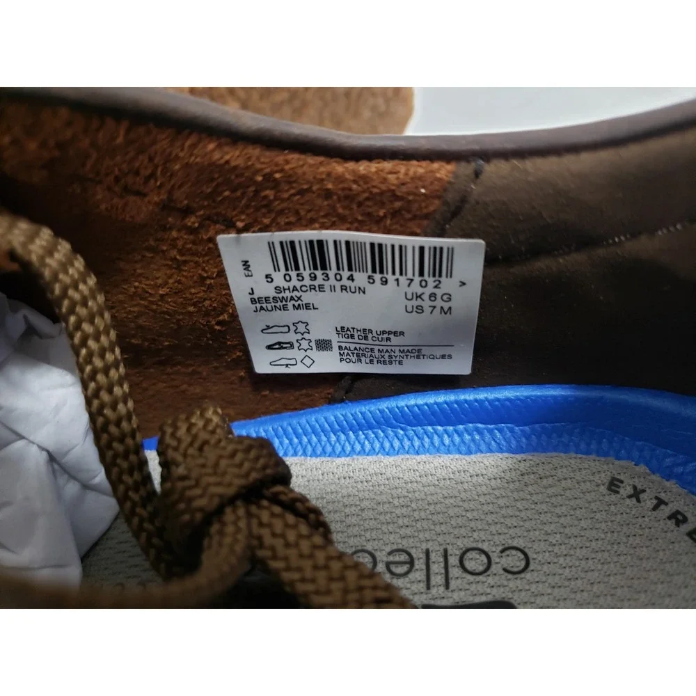 NEW NO BOX Clarks Mens Shacre‎ II Run DARK BROWN Shoes - Size 7 - beeswax